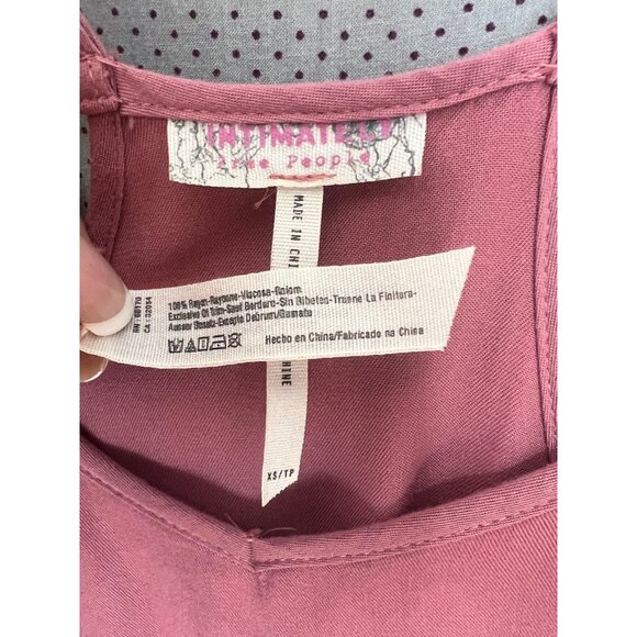 Free People Tattered Up Shred Slip Dress XS| Whimsigoth Grunge Fairy Boho| Mauve - Picture 13 of 16